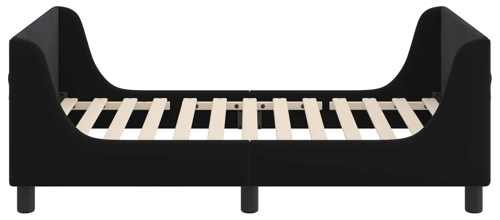 vidaXL Κρεβάτι Παιδικής Κρεβατοκάμαρας με Κεφαλάκι Μαύρο 80 x 160 cm