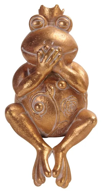 GRENOUILLE 3 DECO ΒΑΤΡΑΧΟΣ POLYRESIN ΧΡΥΣΟ 11,2x10xH22,6cm - 022497