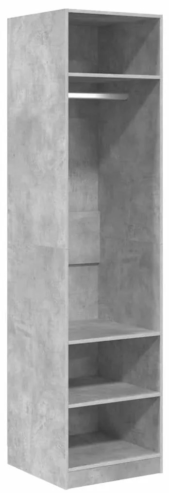 vidaXL Ντουλάπα Γκρι του Σκυροδέματος 50 x 50 x 200 εκ. Επεξ. Ξύλο