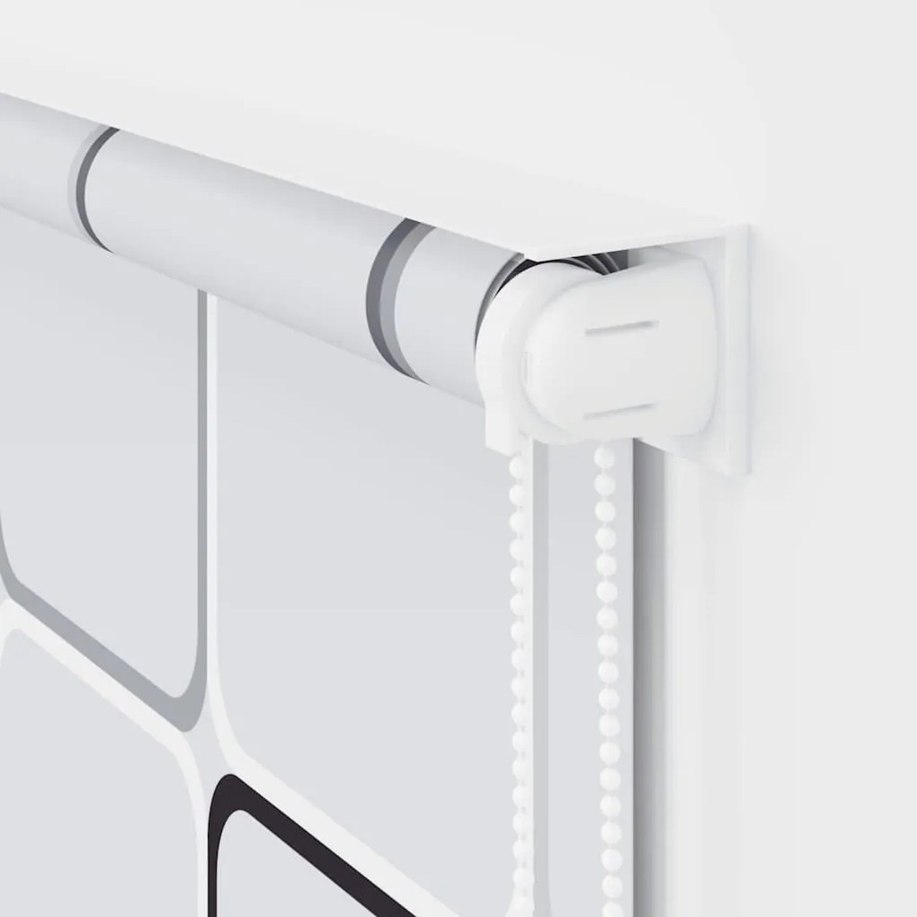 vidaXL Κουρτίνα Μπάνιου Ρολό Τετράγωνο Σχέδιο 120 x 240 εκ.