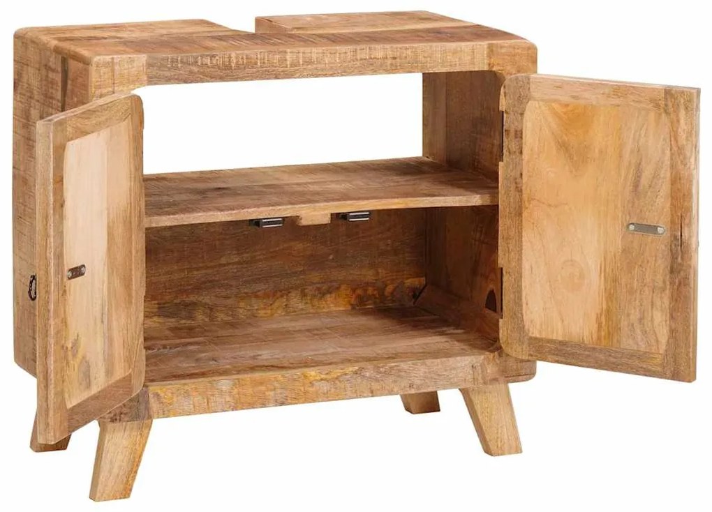 vidaXL Ντουλάπι Μπάνιου Καφέ Σοβαρή Μανγκο ξυλεία και Τεχνική ξυλεία