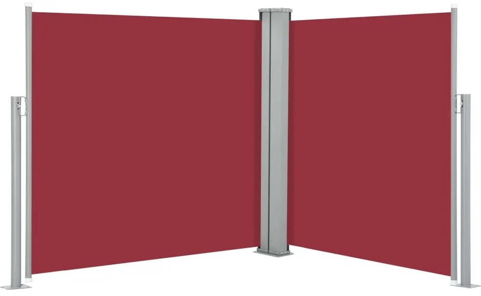 vidaXL Σκίαστρο Πλαϊνό Συρόμενο Κόκκινο 120 x 600 εκ.