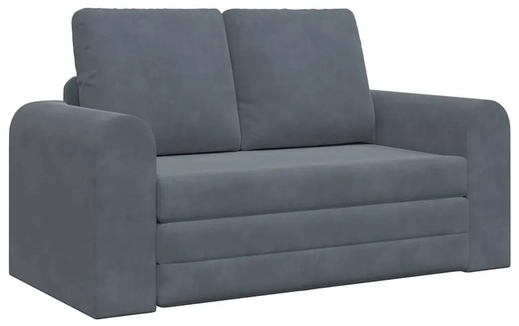 vidaXL Κρεβάτι καναπές Σκούρο γκρι 148 x 71 x 83 εκ. Βελούδο