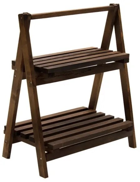 Ραφιέρα-Στάντ Φυτών Fenno Pakoworld Ξύλo Καρυδί 58X34X67X εκ 120-000164 Pakoworld-120-000164-Καφέ 120-000164