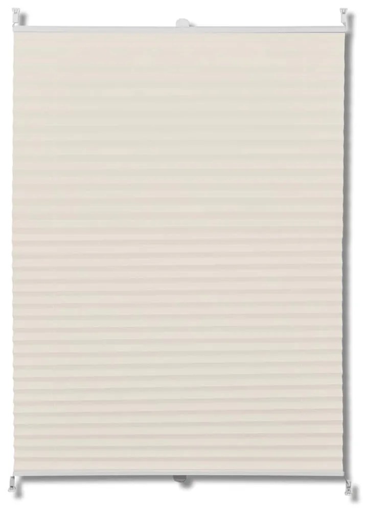 vidaXL Πλισέ ρόλερ σκίασης 110x125cm Κρεμ