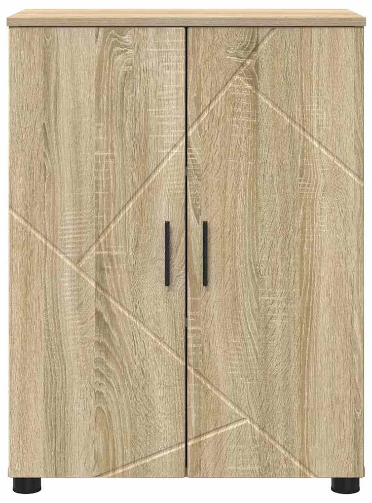 vidaXL Ντουλάπι Μπάνιου με αποθήκευση Δρύς Sonoma 60 x 35 x 80 εκ
