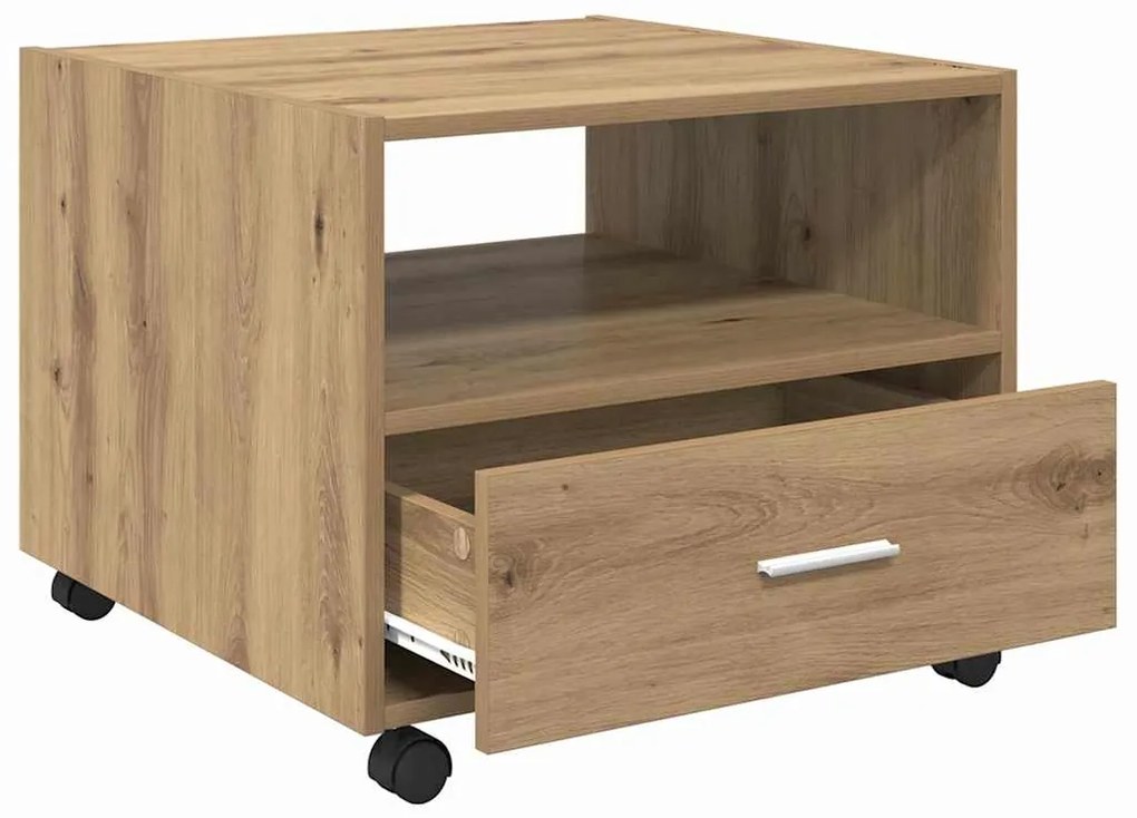 vidaXL Τραπεζάκι σαλονιού with Drawer artisan δρυς 55 x 55 x 45 cm