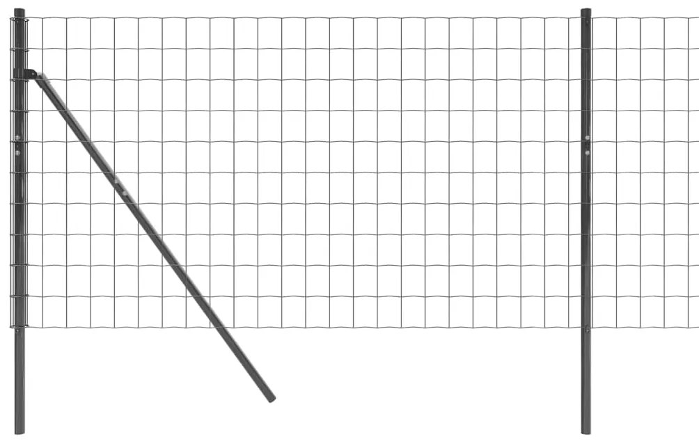 vidaXL Συρματόπλεγμα Περίφραξης Ανθρακί 0,8 x 10 μ. από Γαλβαν. Ατσάλι