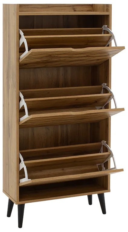 Παπουτσοθήκη Thelma pakoworld 9 ζεύγων sonoma 60x23.8x131.6εκ - 049-000068 - 049-000068