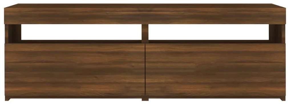 Έπιπλο Τηλεόρασης με LED Καφέ Δρυς 120x35x40 εκ. 815674