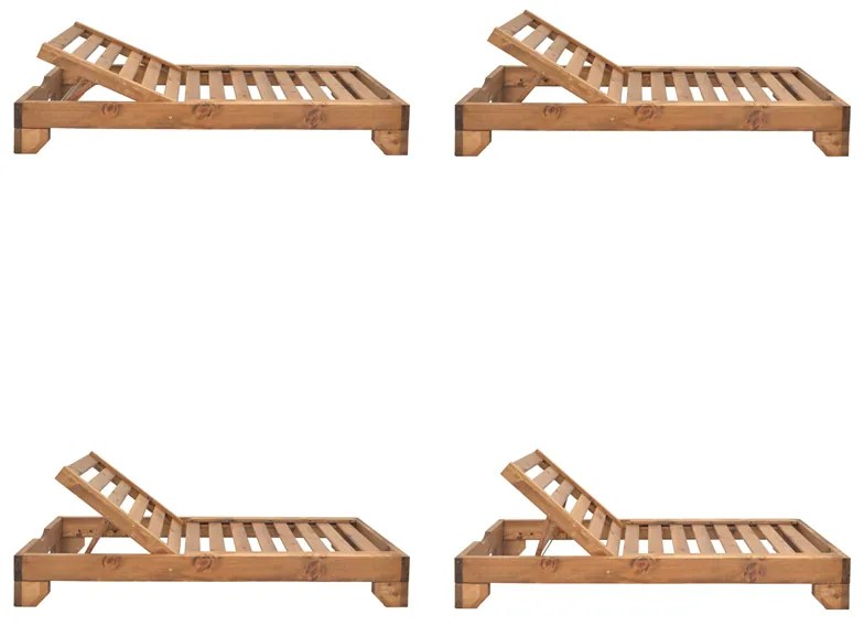 Ξαπλώστρα Zalka pakoworld L1 σε καρυδί απόχρωση 66x197x28εκ - 363-000012
