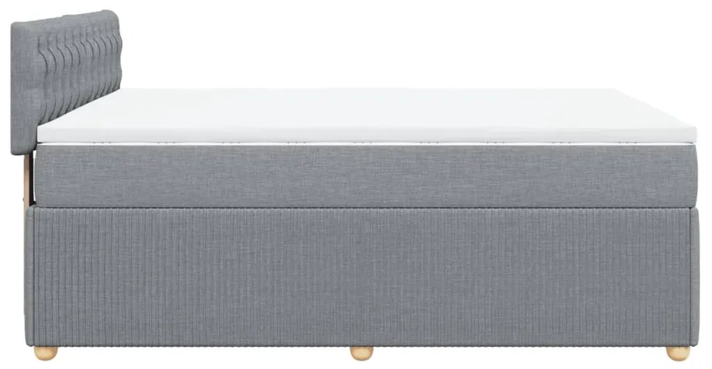 ΚΡΕΒΑΤΙ BOXSPRING ΜΕ ΣΤΡΩΜΑ ΑΝΟΙΧΤΟ ΓΚΡΙ 140X190 ΕΚ. ΥΦΑΣΜΑΤΙΝΟ 3287458