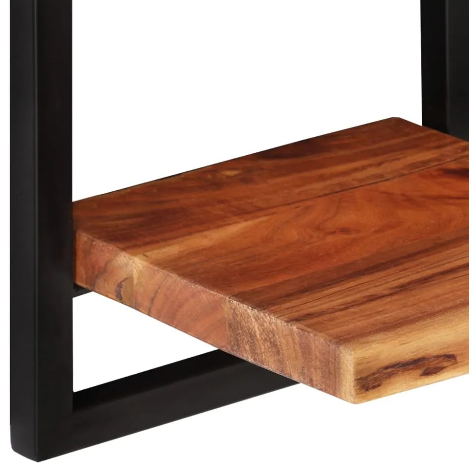 vidaXL Ράφια Τοίχου 2 Τεμ. 25x25x75 εκ. Μασίφ Ξύλο Ακακίας &amp; Ατσάλι