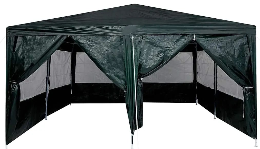 vidaXL Σκηνή Πάρτυ Πράσινο και Λευκό 400 x 400 x 266 εκ