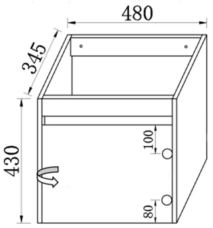 Σετ Επίπλου Mπάνιου REA 50 Capuccono 50x47x135 εκ.