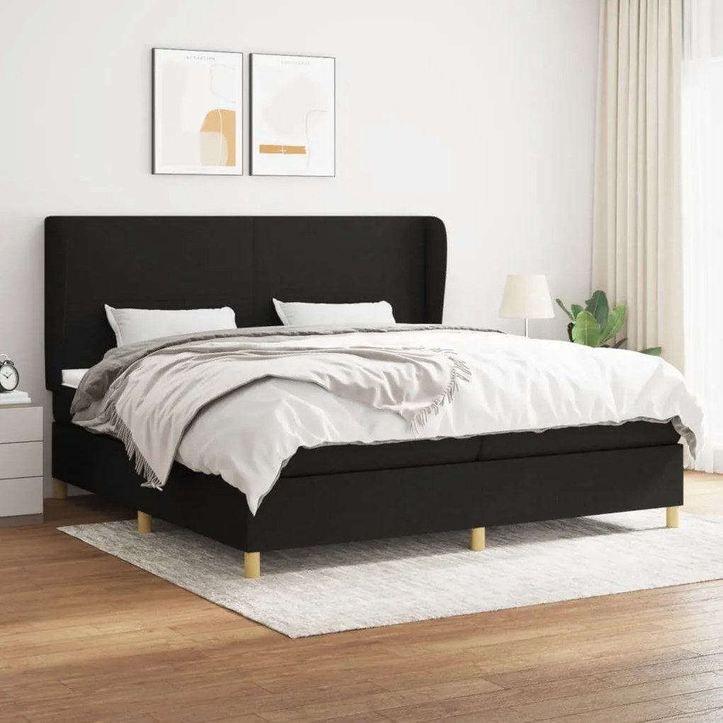 ΚΡΕΒΑΤΙ BOXSPRING ΜΕ ΣΤΡΩΜΑ ΜΑΥΡΟ 200X200 ΕΚ. ΥΦΑΣΜΑΤΙΝΟ 3128391