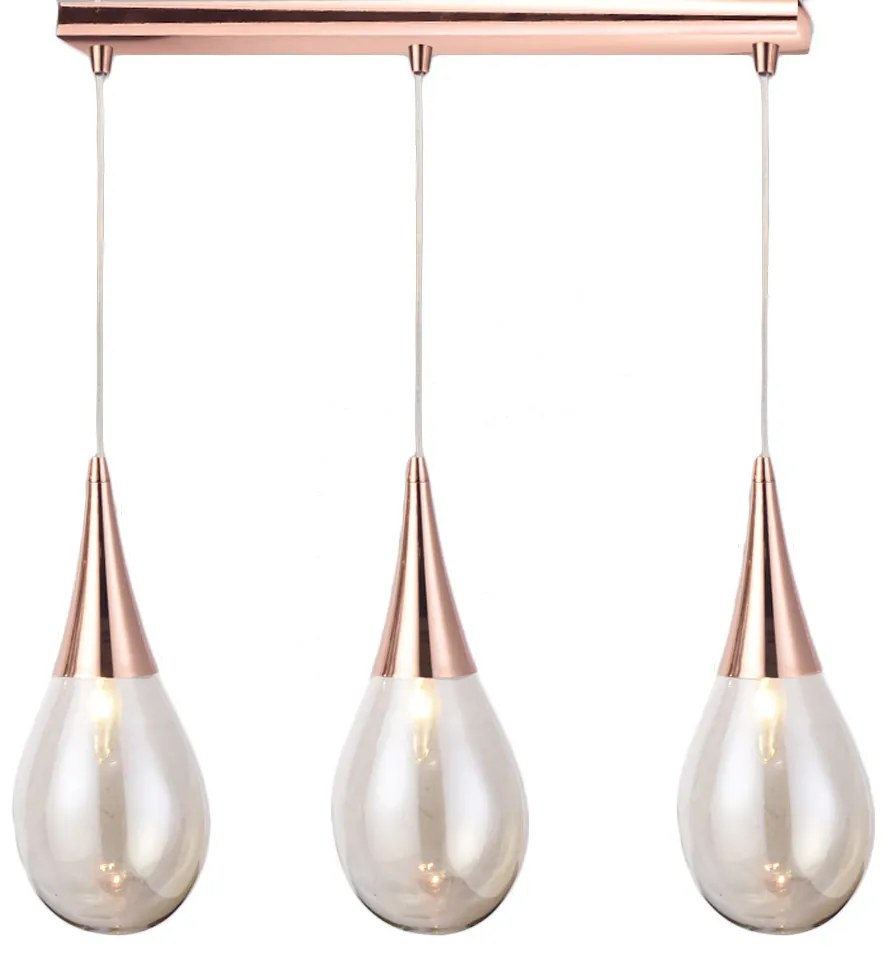 Φωτιστικό Οροφής Τρίφωτο Aca Atena OD53423SCP Copper