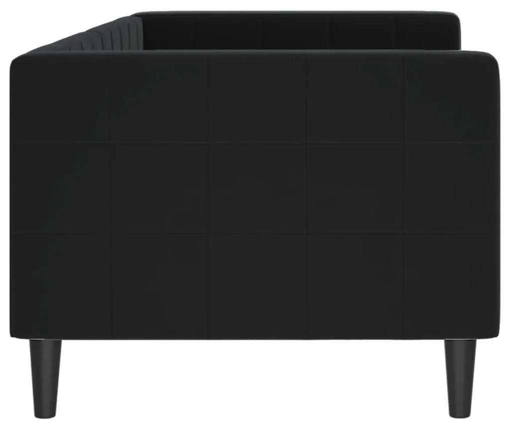 Καναπές Κρεβάτι Μαύρος 80 x 200 εκ. Βελούδινος - Μαύρο