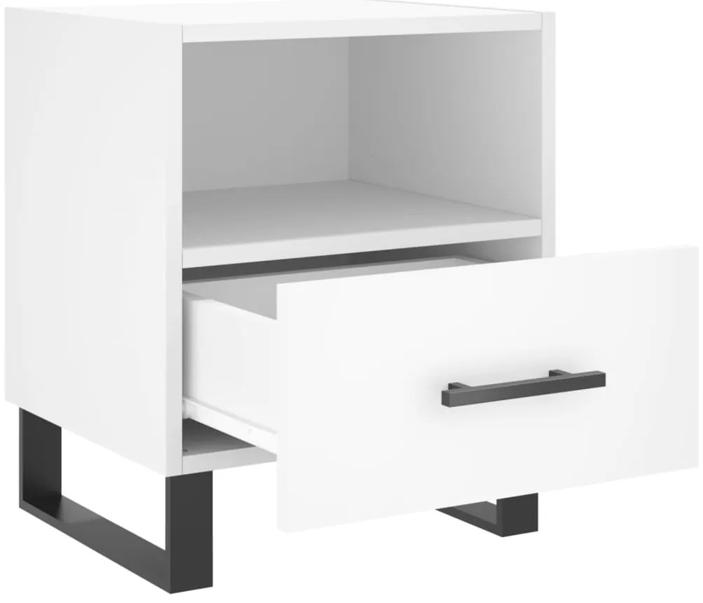 vidaXL Κομοδίνο Λευκό 40 x 35 x 47,5 εκ. από Επεξεργασμένο Ξύλο