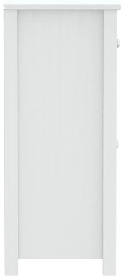 vidaXL Ντουλάπι Μπάνιου BERG Λευκό 69,5x34x80 εκ. Μασίφ Ξύλο Πεύκου