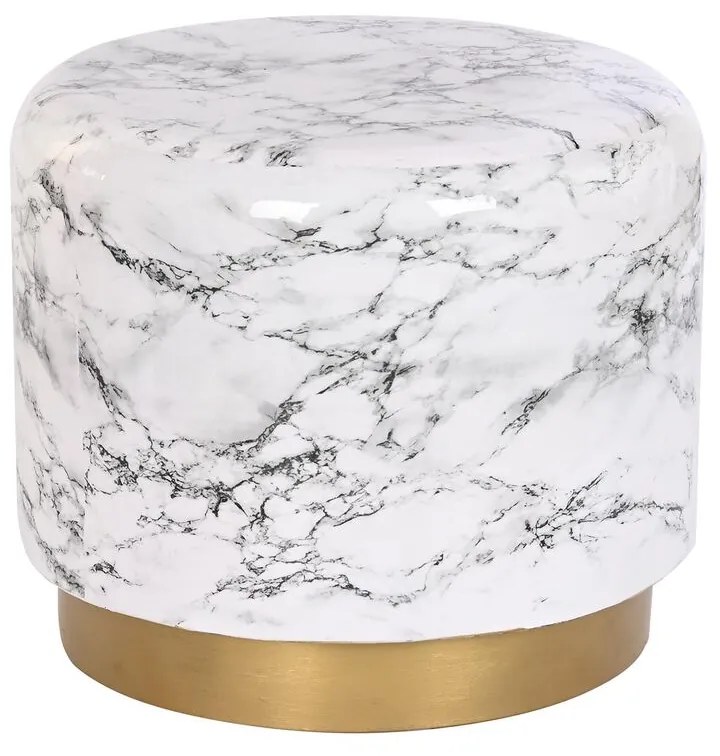 Βοηθητικό Τραπέζι DKD Home Decor Χρυσό Λευκό Σίδερο (50 x 50 x 45 cm)