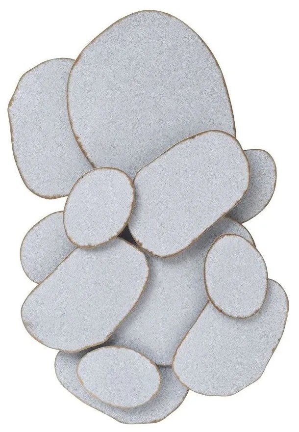 Διακοσμητικό Τοίχου Pebbles 032339 63x7x97cm Grey-Gold Μέταλλο