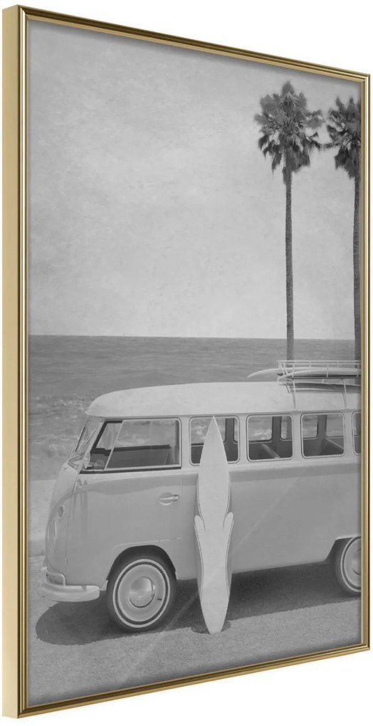 Αφίσα - Hippie Van II - 40x60 - Χρυσό - Χωρίς πασπαρτού