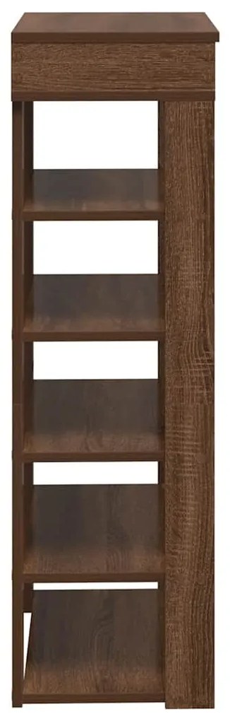 Ράφι παπουτσιών καφέ δρυς 60x30x98 cm Κατασκευασμένο ξύλο - Καφέ