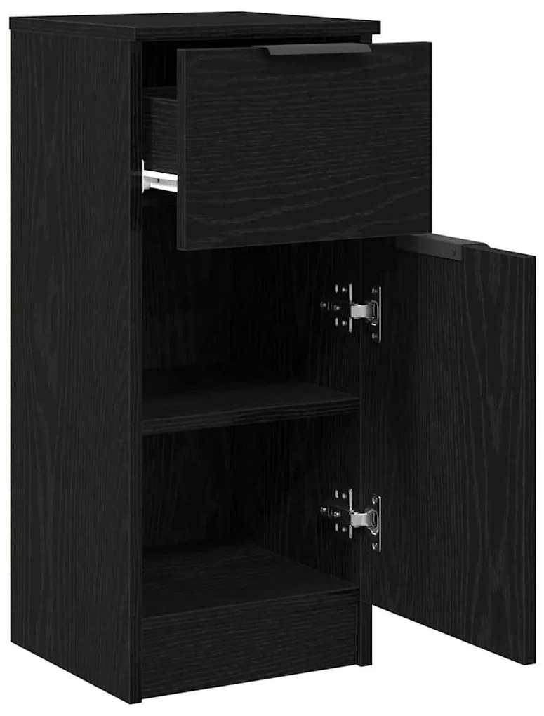 vidaXL Παραδοσιακά Πλευρικά Έπιπλα 2 pcs Μαύρη δρυς 30 x 30 x 70 εκ.