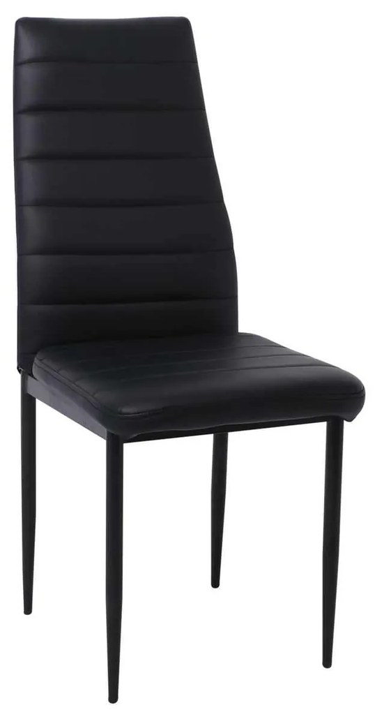 Καρέκλα Jetta-I Βαφή Μαύρη/PVC Μαύρο Συσκ.4τμχ 40x50x95cm