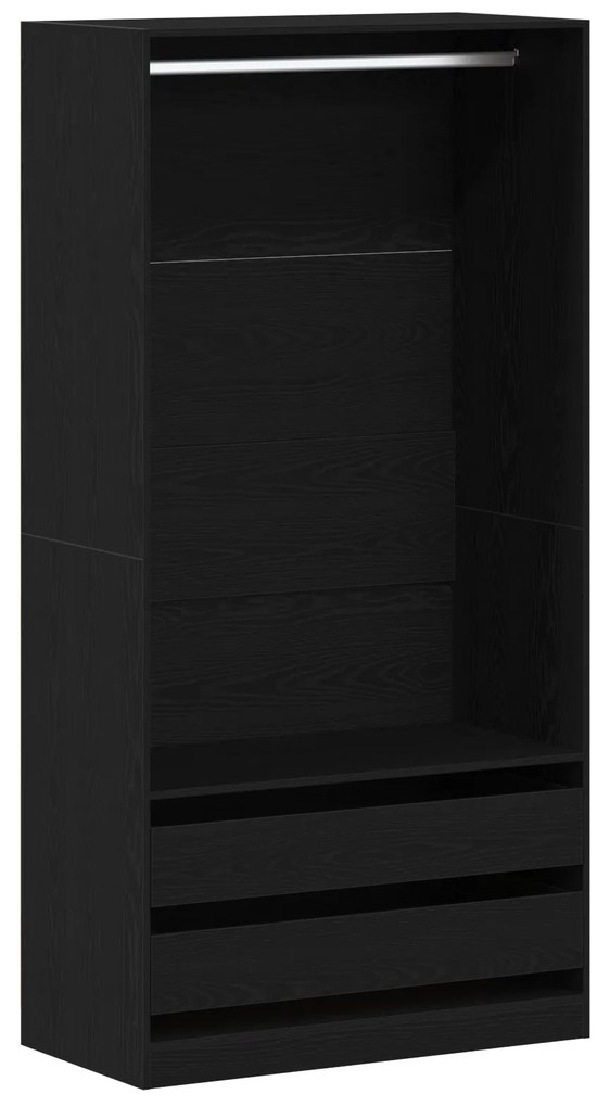 vidaXL Ντουλάπα  Μαύρης Δρυς - 100 x 50 x 200 εκ. - Φτιαγμένη από Νευροξύλο
