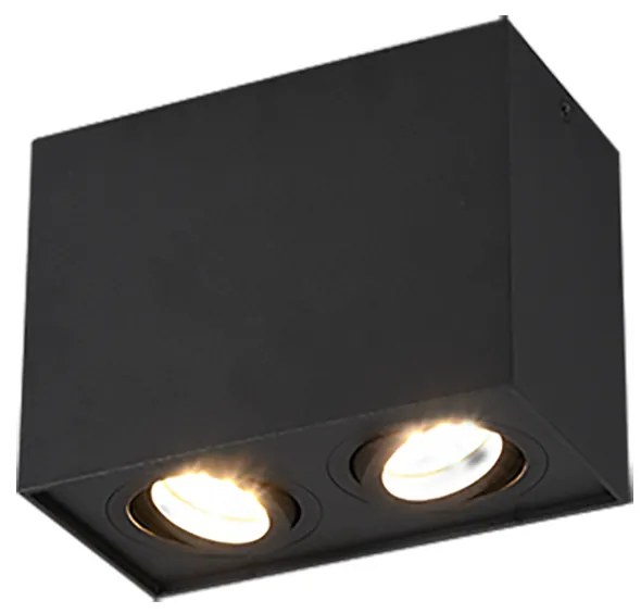 Σποτ Δίφωτο Μαύρο Ματ 17xH12cm 2xGU10 Trio Lighting Biscuit 613000232