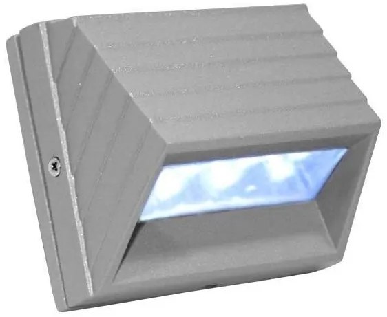 Απλίκα τοίχου κυρτή LED 9095 1W αλουμινίου στεγανή Lumen-3-909564-Γκρι 3-909564