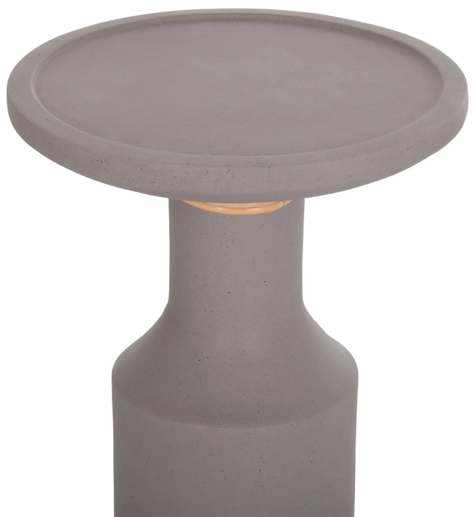 ΒΟΗΘΗΤΙΚΟ ΤΡΑΠΕΖΙ TRED(T) HM18169.03 FIBER CEMENT ΓΚΡΙ-ΦΥΣΙΚΟ RATTAN--Φ40x61Υεκ. - 0535723 - HM18169.03