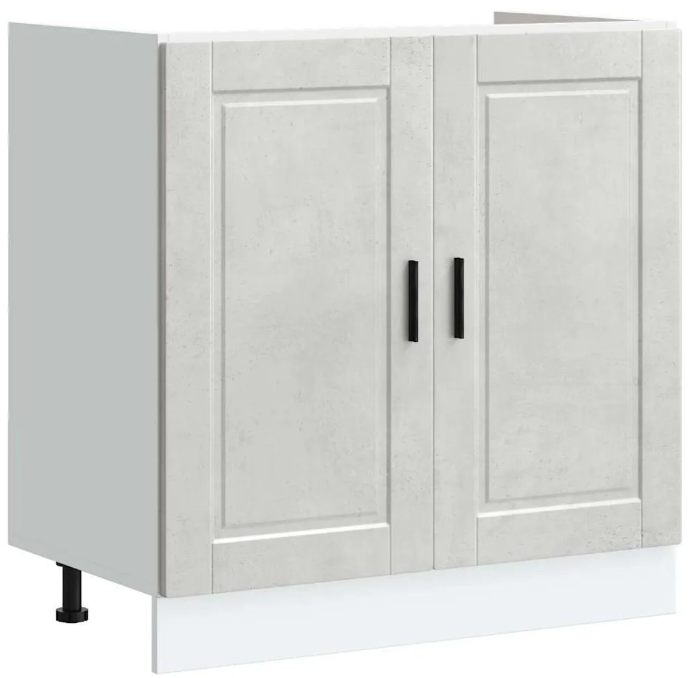 vidaXL Βάση νιπτήρα 2 pcs Γκρι 80 x 46 x 84.5 εκ. Επεξεργασμένο ξύλο