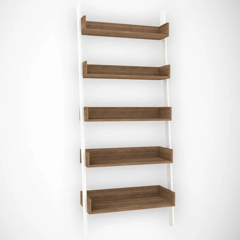 Ραφιέρα Δαπέδου Only 801CMY3608 80x32x195cm Dark Oak-White