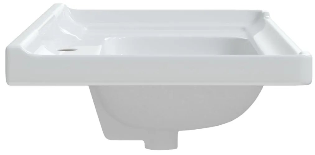 vidaXL Νιπτήρας Μπάνιου Ορθογώνιος Λευκός 91,5x48x23 εκ. Κεραμικός