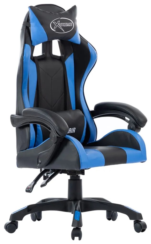 vidaXL Καρέκλα Racing Μπλε από Συνθετικό Δέρμα