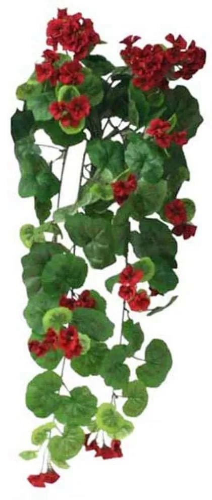 Τεχνητό Κρεμαστό Φυτό Βιγόνια 00-00-14543-1 75cm Green-Red Marhome Συνθετικό Υλικό