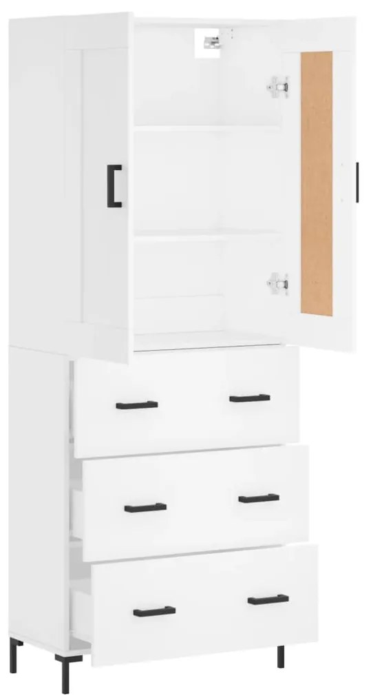 vidaXL Ντουλάπι Λευκό 69,5x34x180 εκ. από Επεξεργασμένο Ξύλο