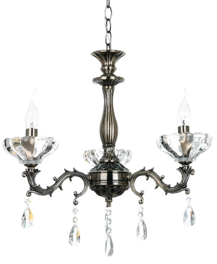 Φωτιστικό Οροφής Elegant TNK854533P Bronze Crystal, Metal