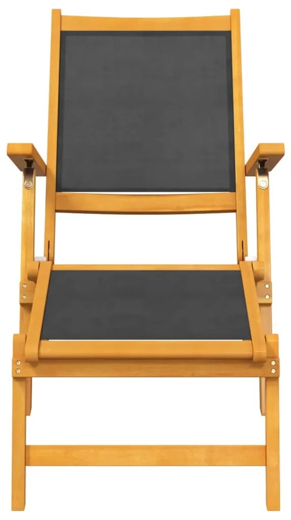 vidaXL Ξαπλώστρες Εξ. Χώρου 2 τεμ. Μασίφ Ξύλο Ακακίας &amp; Textilene