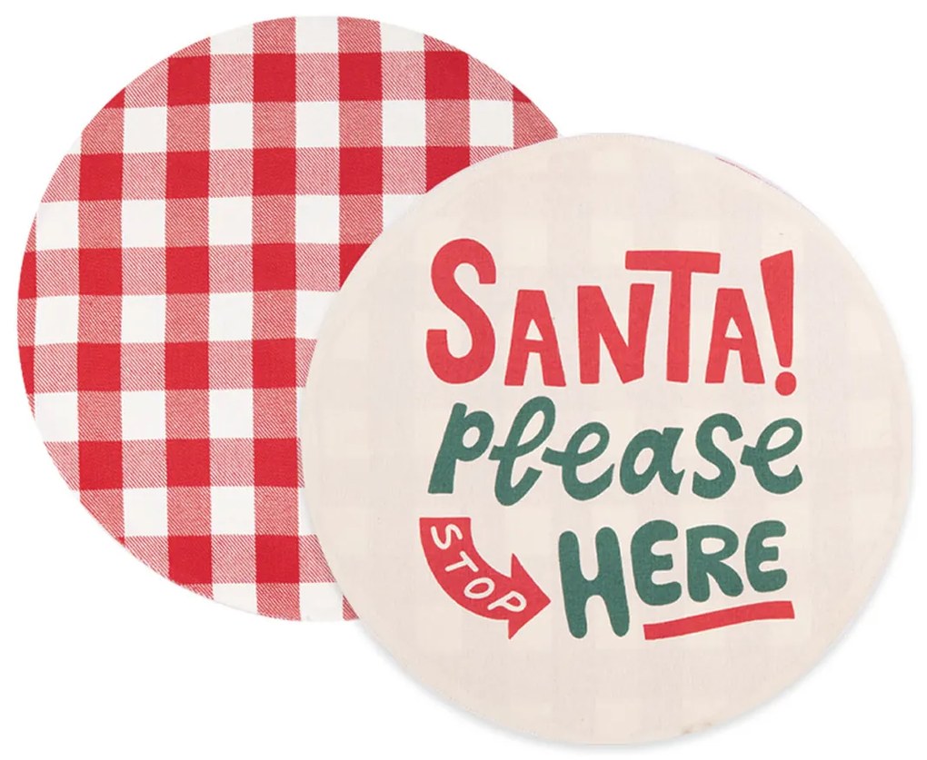 Χριστουγεννιάτικο Σουπλά 2 Όψεων (Φ38) Nef-Nef Homeware Santa Please