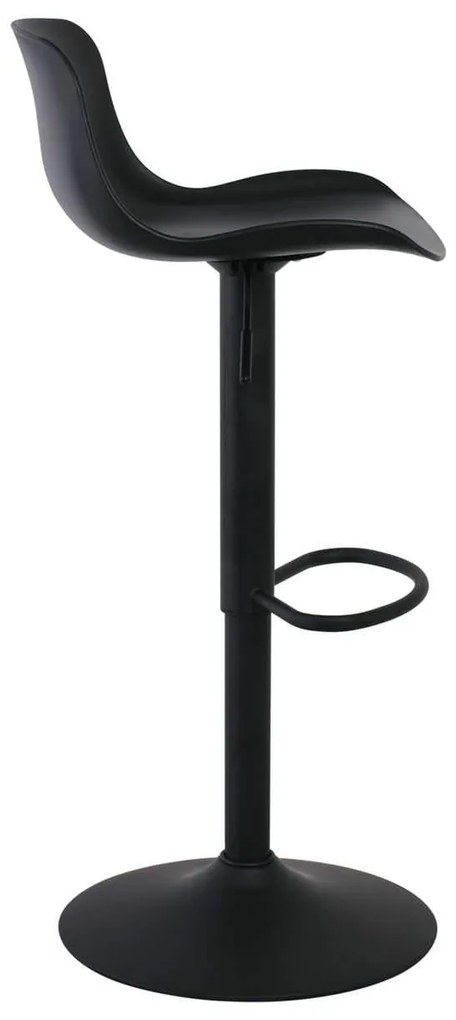 Σκαμπώ MOSS BAR Μέταλλο/PP Μαύρο 44x45x58/81-79/102cm (Σετ 2 ΤΕΜ)