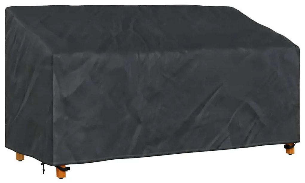 vidaXL Κάλυμμα Παγκάκι Κήπου Μαύρο 185 x 85 x 65 / 94 εκ Ύφασμα 420D