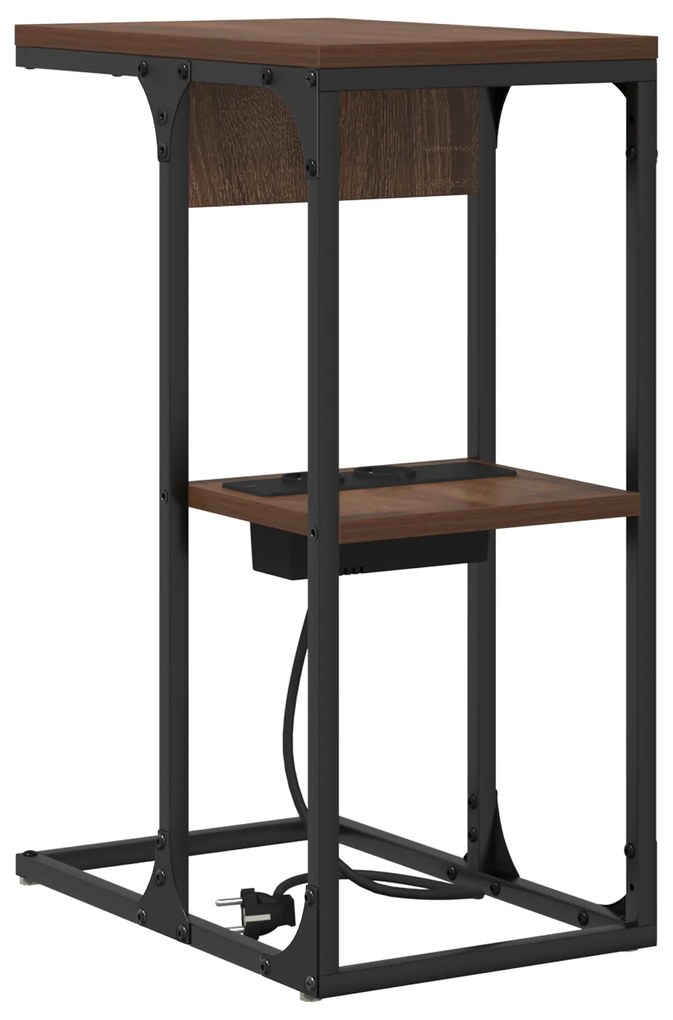 vidaXL Κομοδίνο Καφέ δρυς 41.5 x 26 x 60.5 εκ Επεξεργασμένο ξύλο