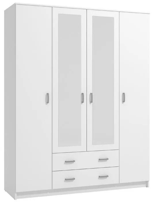 Wardrobe Hana 4K2F2O White 160*52*205 cm