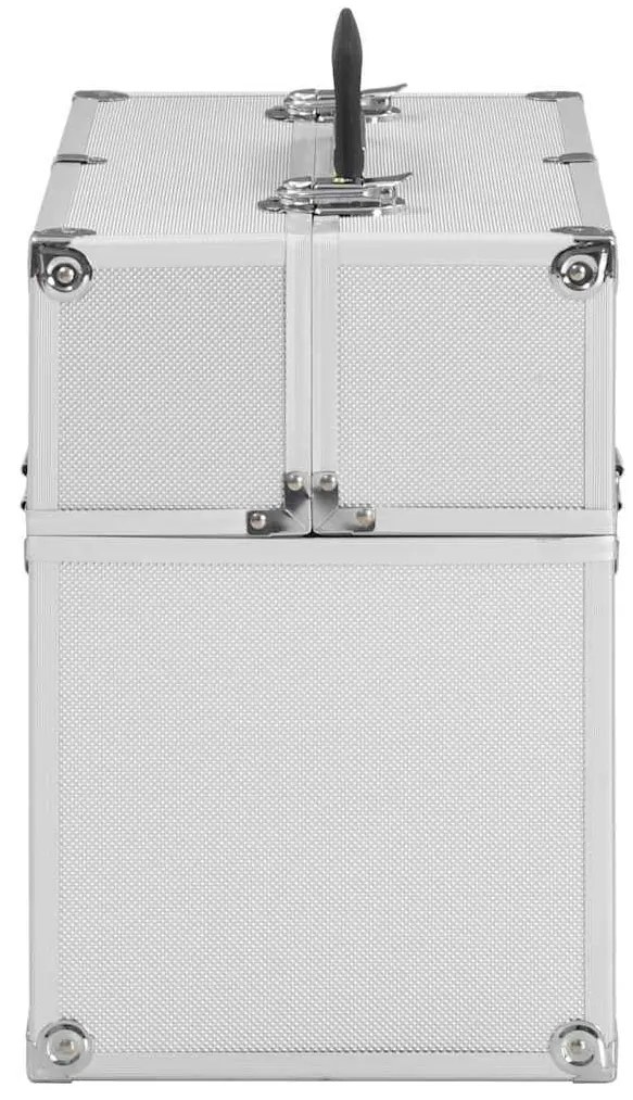 vidaXL Βαλίτσα Μακιγιάζ Ασημί 38x23x34 εκ. Αλουμινίου