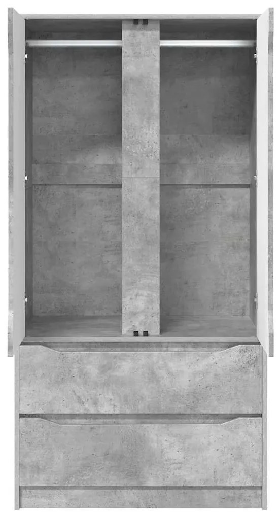 vidaXL Ντουλάπι Μπάνιου με συρτάρι Σκυρόδεμα Γκρι 79,5 x 49 x 156 εκ