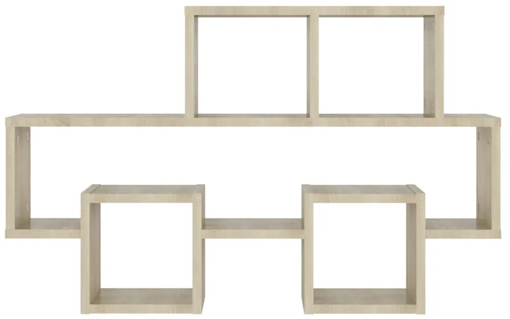 vidaXL Ράφι Τοίχου Σχήμα Αυτοκιν. Sonoma Δρυς 82x15x51 εκ. Επεξ. Ξύλο